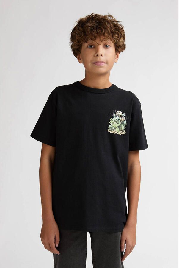 Petrol Industries T-shirt met backprint zwart