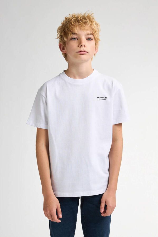 Petrol Industries T-shirt met backprint wit