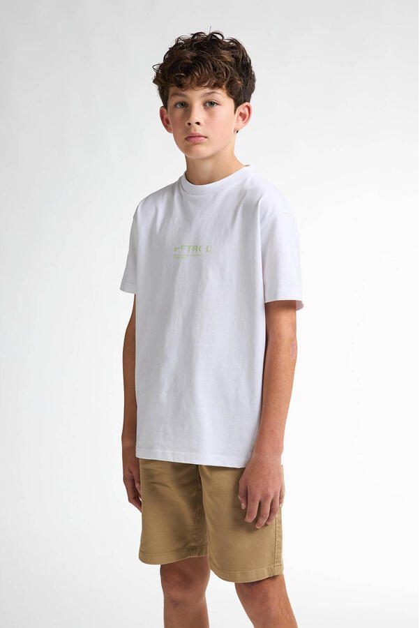 Petrol Industries T-shirt met backprint wit