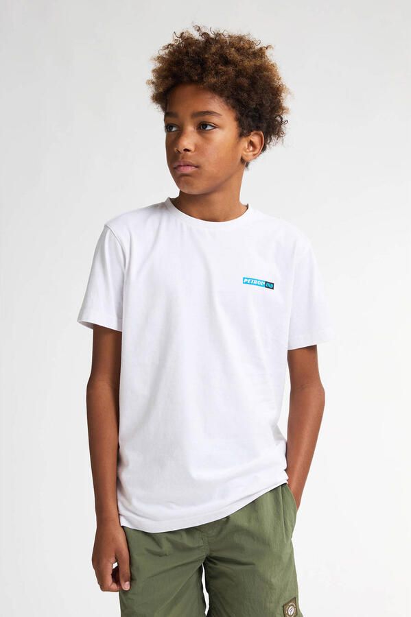 Petrol Industries T-shirt met backprint wit