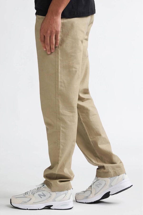 Petrol Industries tapered chino met linnen zand - Foto 3
