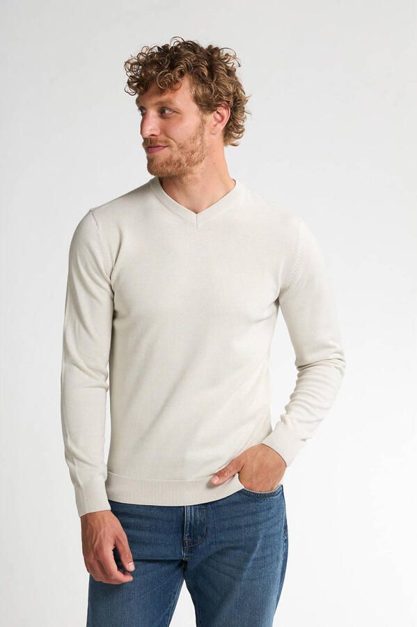 Petrol Industries Trui met V-hals V-Neck Basi Materiaalmix met katoenpercentage - Foto 3