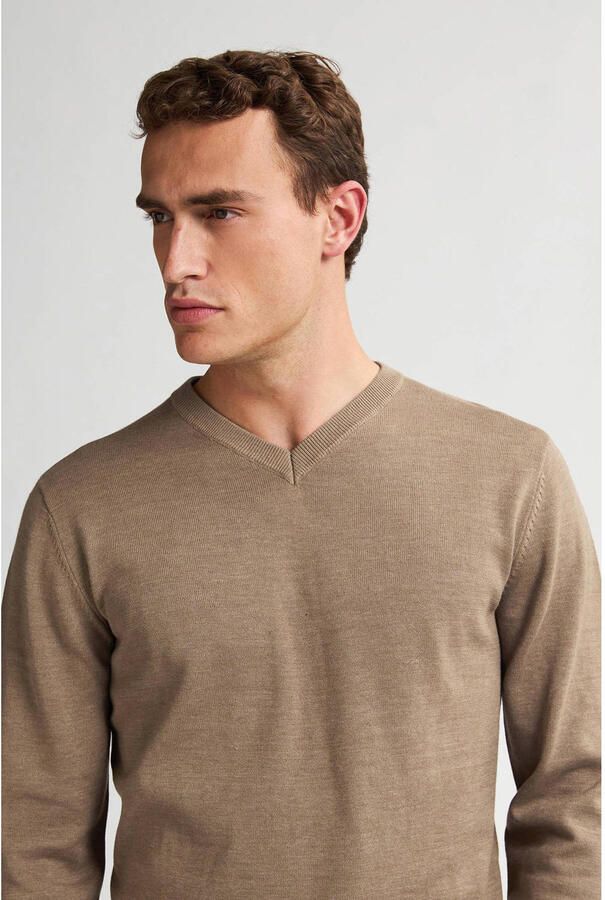 Petrol Industries Trui met V-hals V-Neck Basi Materiaalmix met katoenpercentage - Foto 3