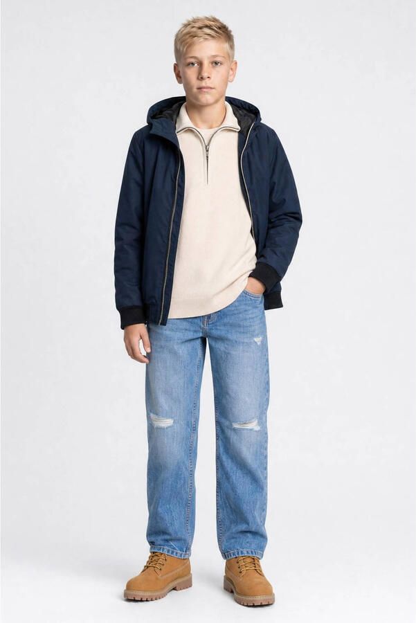 Petrol Industries winterjas donkerblauw Jongens Polyester Capuchon Effen - Foto 3