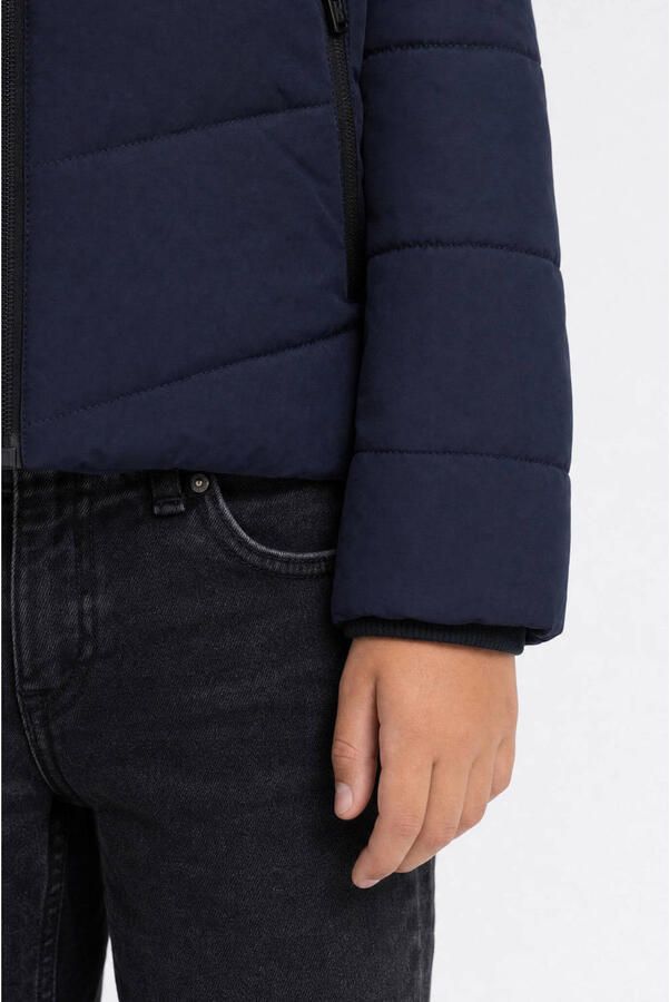 Petrol Industries winterjas donkerblauw Jongens Polyester Capuchon Effen - Foto 2