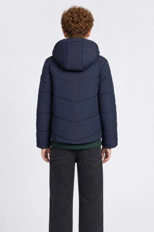 Petrol Industries winterjas donkerblauw Jongens Polyester Capuchon Effen - Foto 3