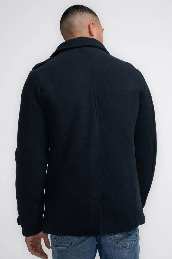 Petrol Industries winterjas met wol donkerblauw - Foto 2