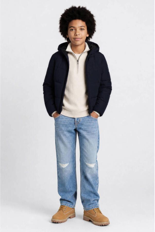 Petrol Industries winterjas zwart Jongens Polyester Capuchon Effen - Foto 3