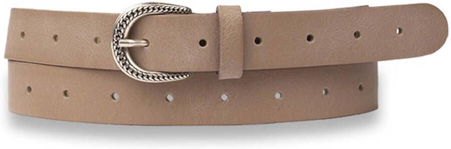 Petrol industries Plus Size leren riem beige