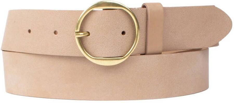 Petrol industries Plus Size leren riem beige