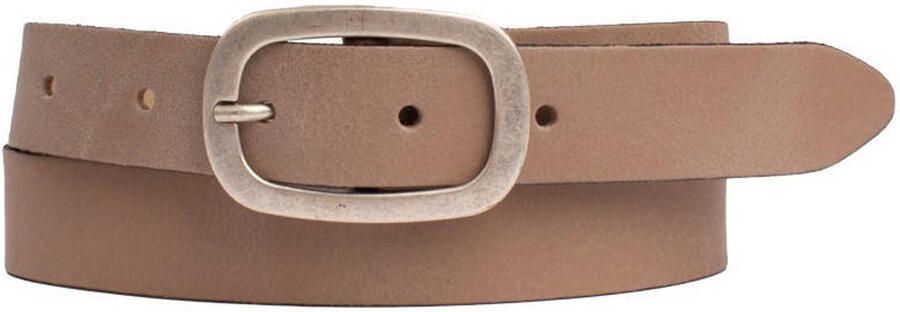 Petrol industries Plus Size leren riem beige