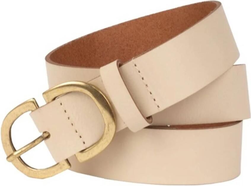 Petrol industries Plus Size leren riem beige