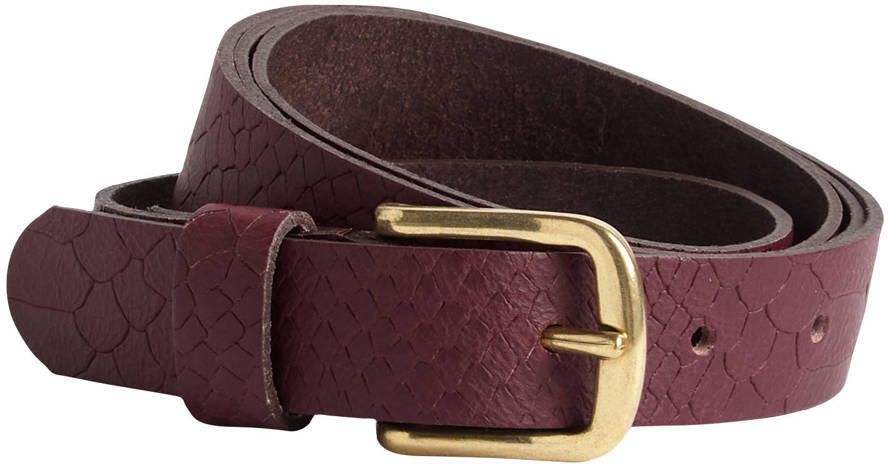 Petrol industries Plus Size leren riem bordeauxrood
