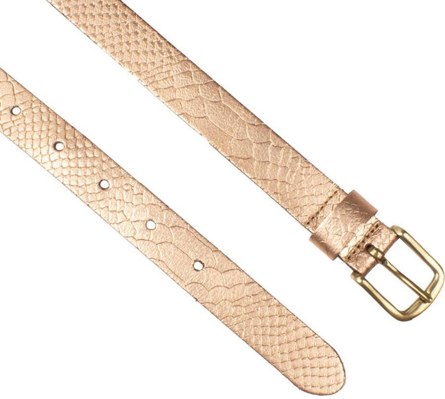 Petrol industries Plus Size leren riem rosé