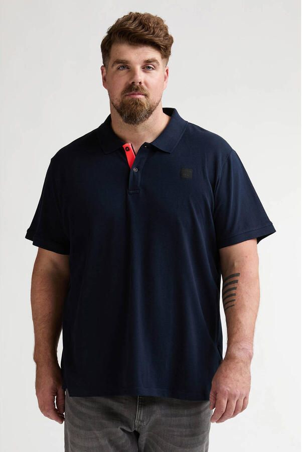 Petrol industries Plus Size regular polo donkerbruin