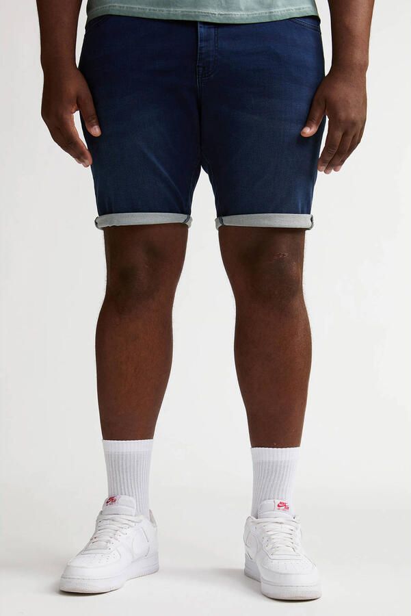 Petrol industries Plus Size regular short dark blue denim