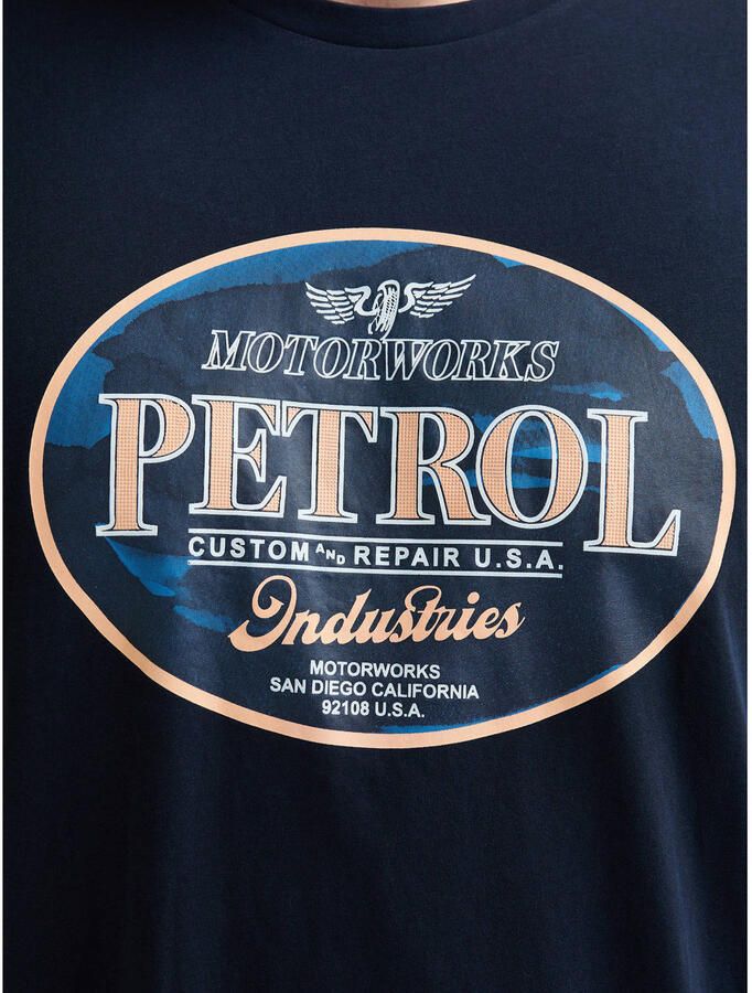Petrol industries Plus Size regular T-shirt donkerblauw - Foto 3