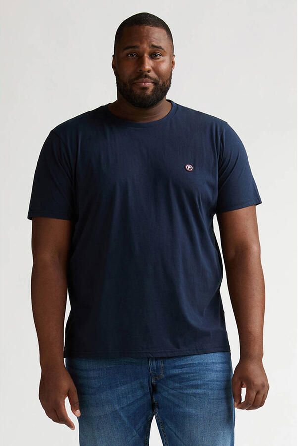 Petrol industries Plus Size regular T-shirt donkerblauw