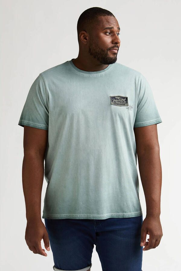 Petrol industries Plus Size regular T-shirt groen