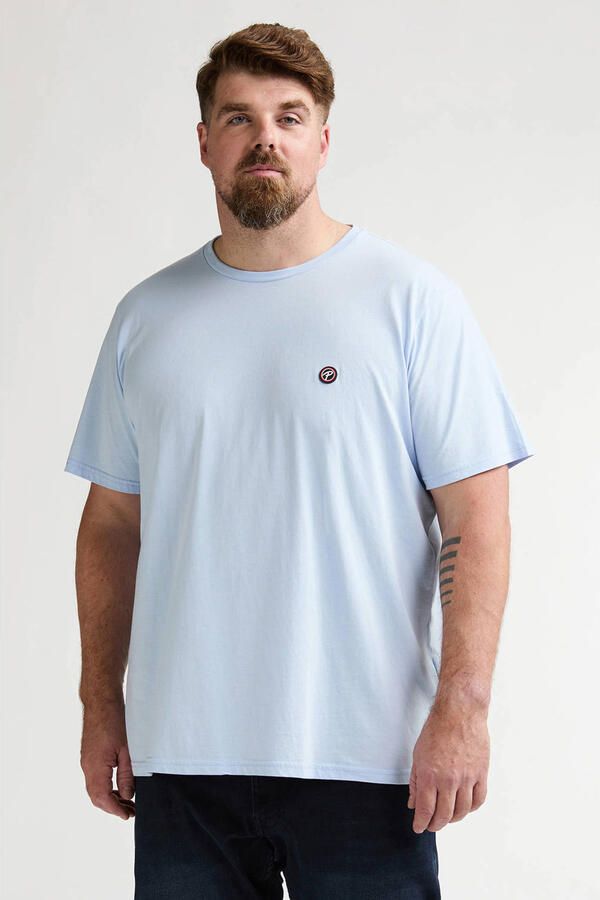 Petrol industries Plus Size regular T-shirt lichtblauw