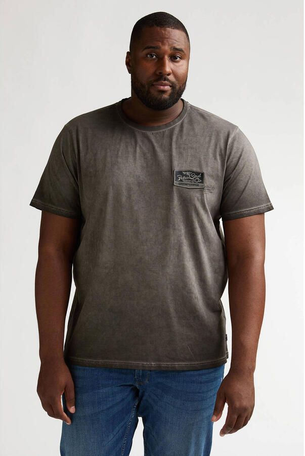 Petrol industries Plus Size regular T-shirt zwart