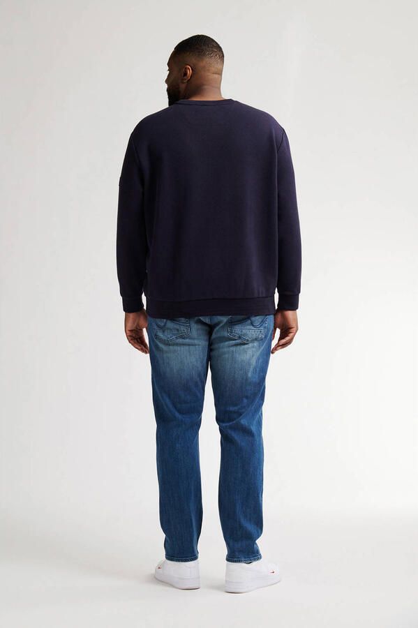 Petrol industries Plus Size sweater met textuur donkerblauw - Foto 3