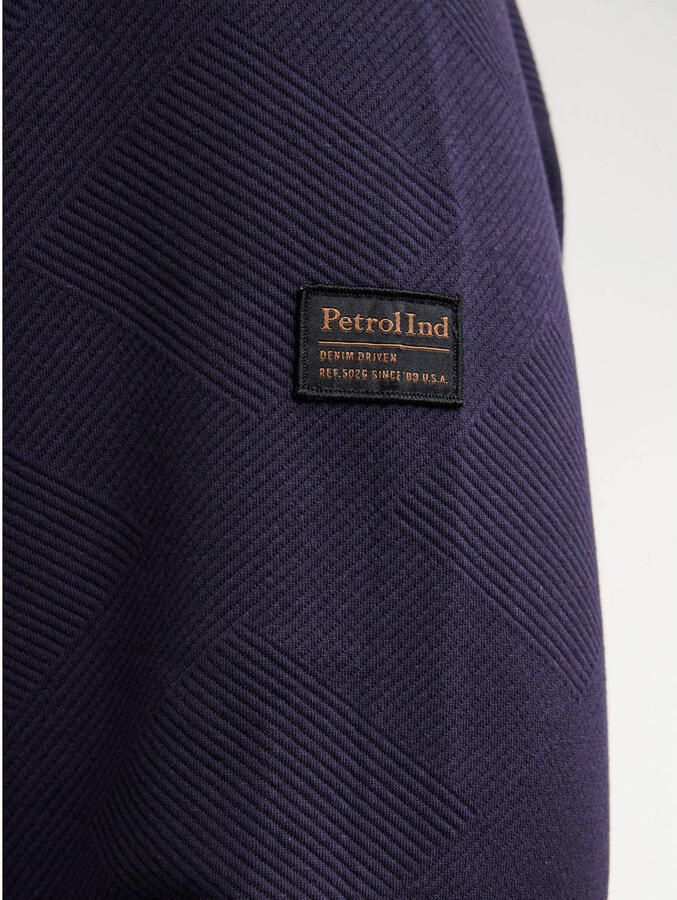 Petrol industries Plus Size sweater met textuur donkerblauw - Foto 2