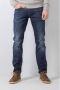 Petrol Industries regular tapered fit jeans RUSSEL met riem dark faded - Thumbnail 1