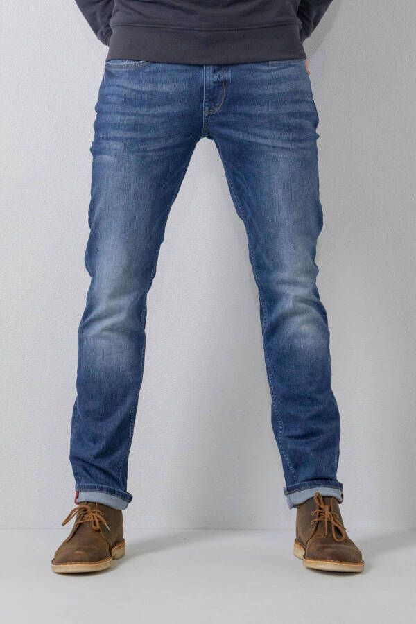 Petrol Industries regular tapered fit jeans RUSSEL met riem vintage blue
