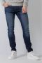Petrol Industries skinny jeans NASH met riem blue black - Thumbnail 1