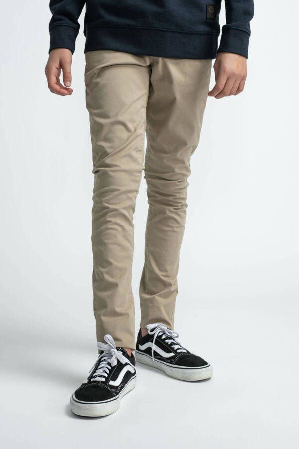 Petrol Industries slim fit broek bruingroen Jongens Stretchkatoen 164