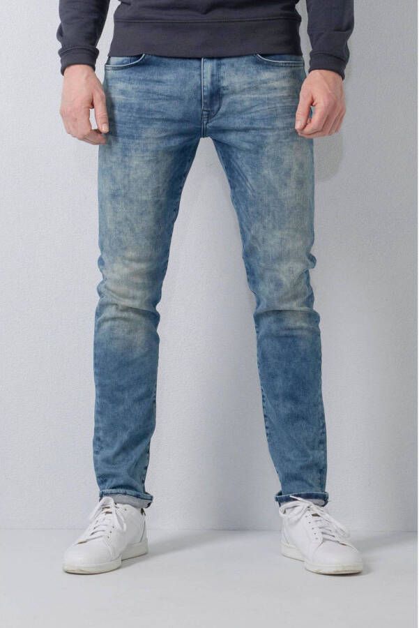 Petrol Industries slim fit jeans SEAHAM met riem blauw