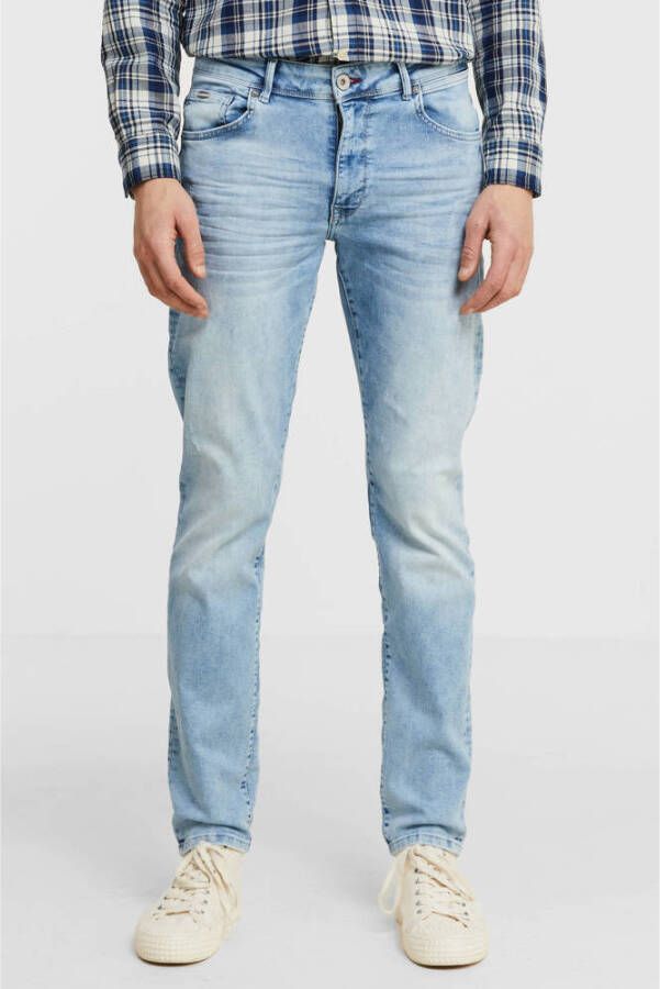 Petrol Industries slim fit jeans Seaham met riem light indigo