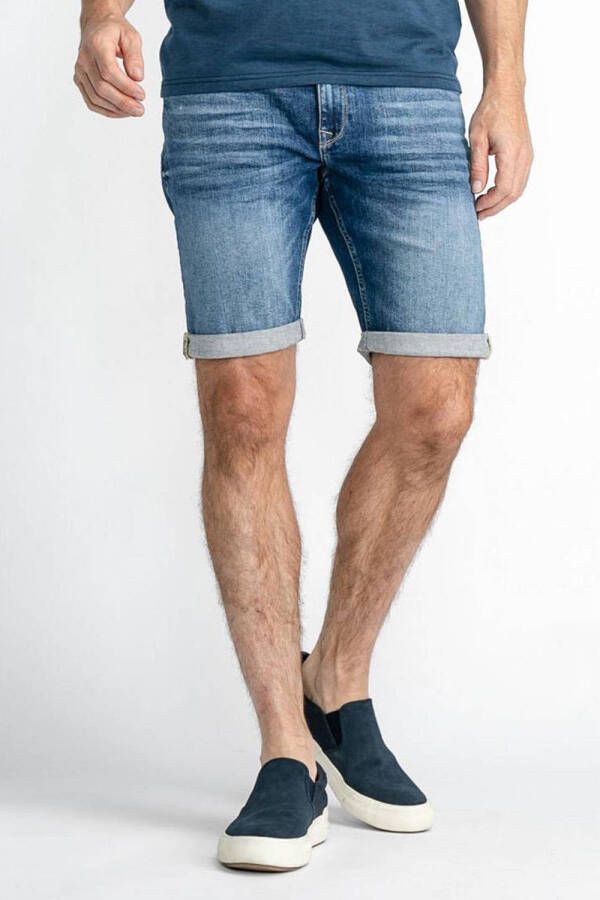 Petrol Industries slim fit short blue faded