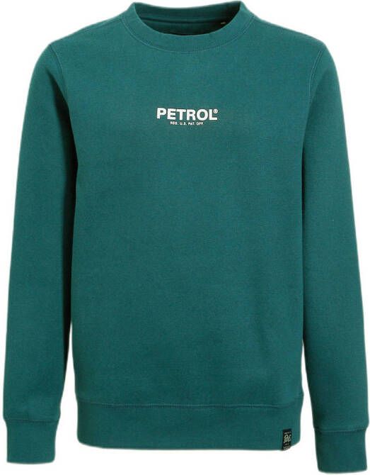 Petrol Industries sweater met logo blauw Logo 116