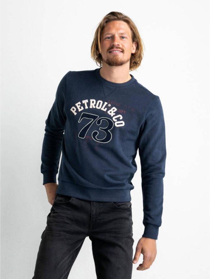 Petrol Industries sweater met logo dark sapphire