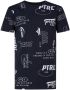 Petrol Industries T-shirt met all over print donkerblauw wit Jongens Stretchkatoen Ronde hals 116 - Thumbnail 1