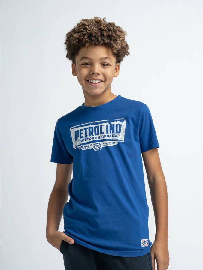 Petrol Industries T-shirt met logo hardblauw