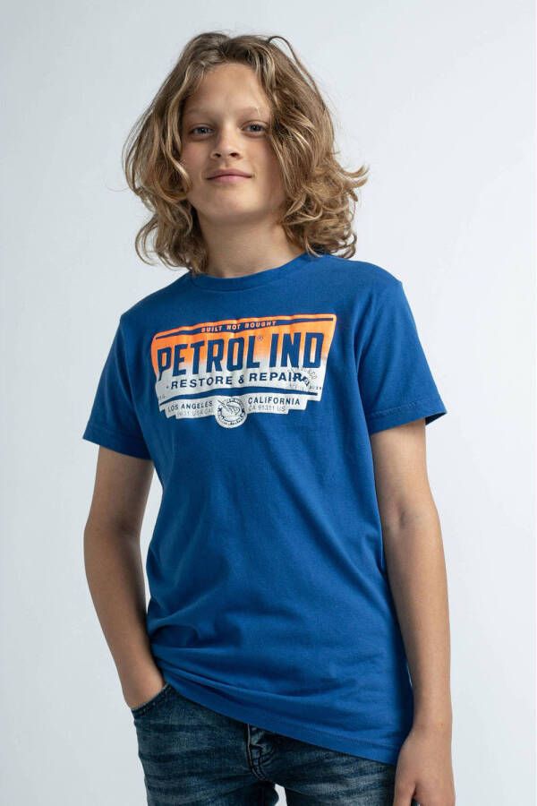 Petrol Industries T-shirt met logo helderblauw