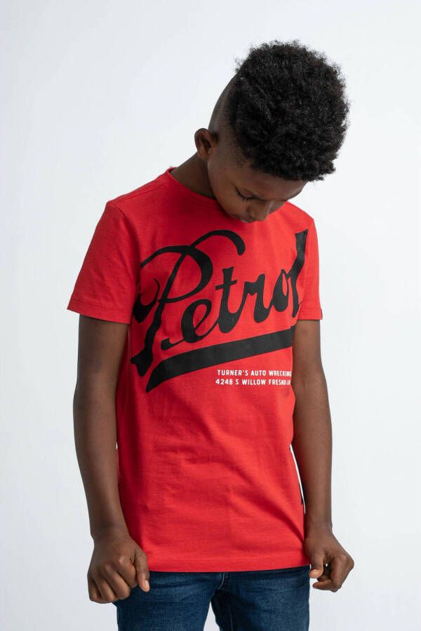 Petrol Industries T-shirt met logo rood