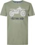 Petrol Industries T-shirt met printopdruk lichtgroen - Thumbnail 1