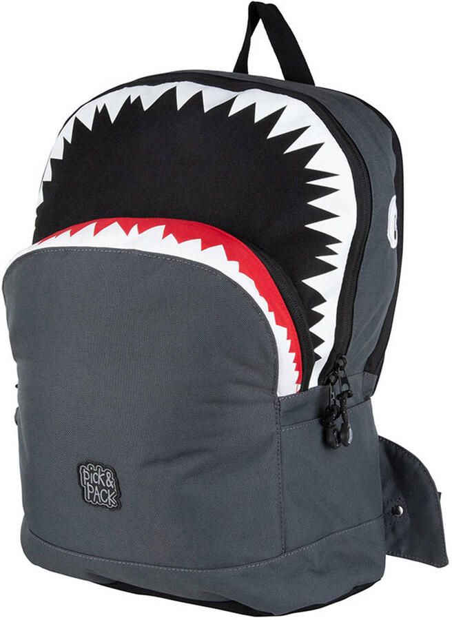 Pick & Pack rugzak Shark Shape L grijs - Foto 3
