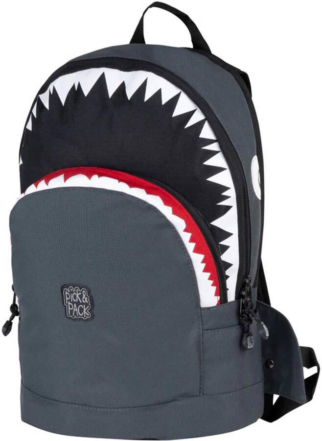 Pick & Pack rugzak Shark Shape M antraciet