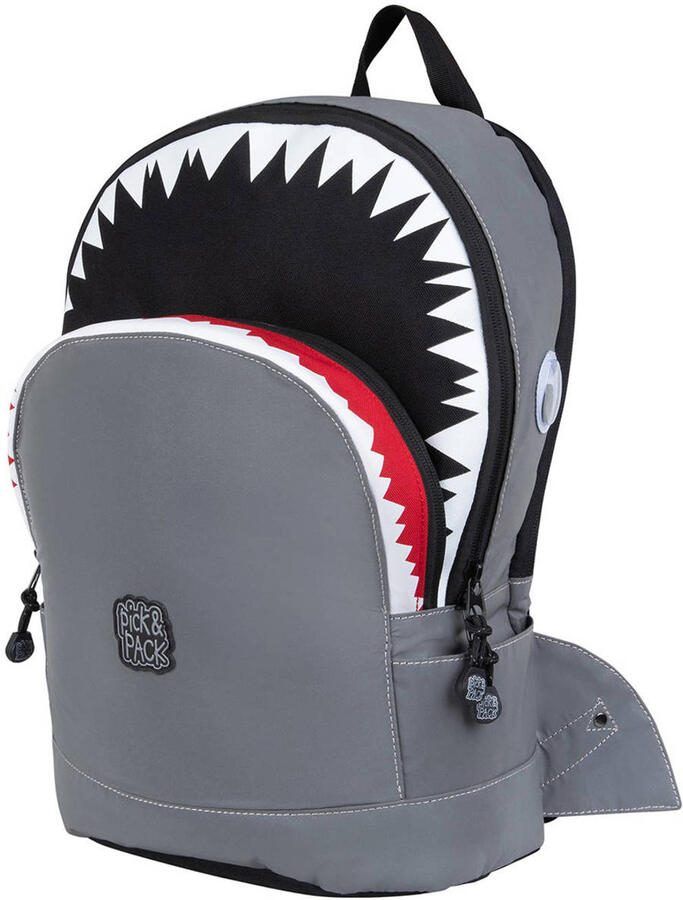 Pick & Pack rugzak Shark Shape M grijs - Foto 3