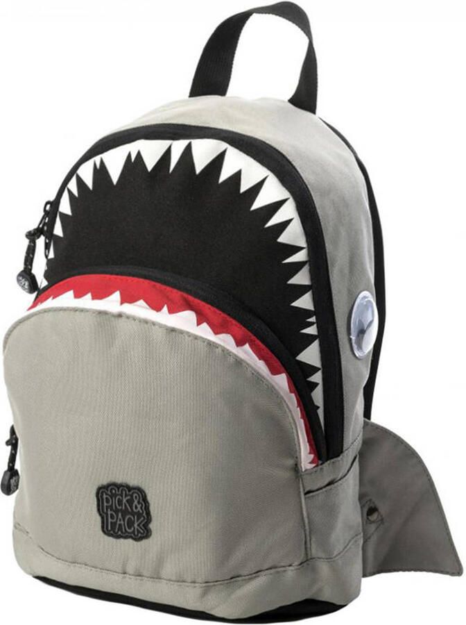 Pick & Pack rugzak Shark Shape S grijs