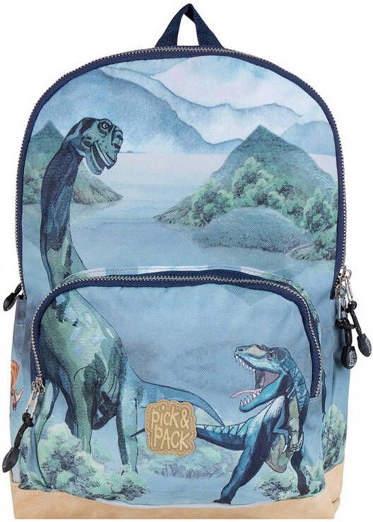 Pick & Pack rugzak All About Dinos M blauw