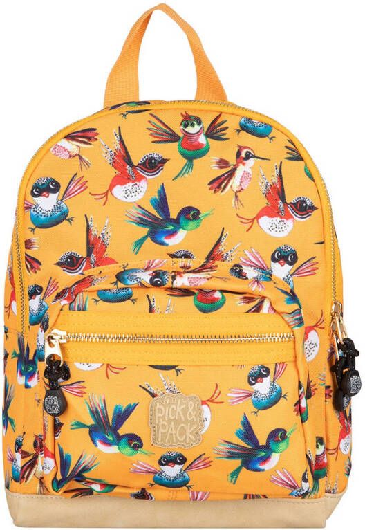 Pick & Pack rugzak Birds S geel
