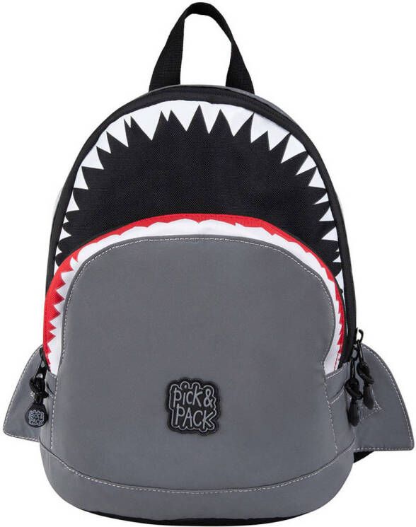 Pick & Pack rugzak Shark Shape S grijs