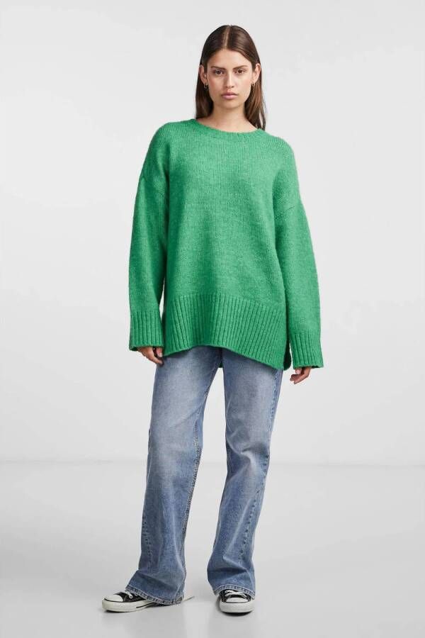 PIECES sweater PCNANCY van gerecycled polyester groen