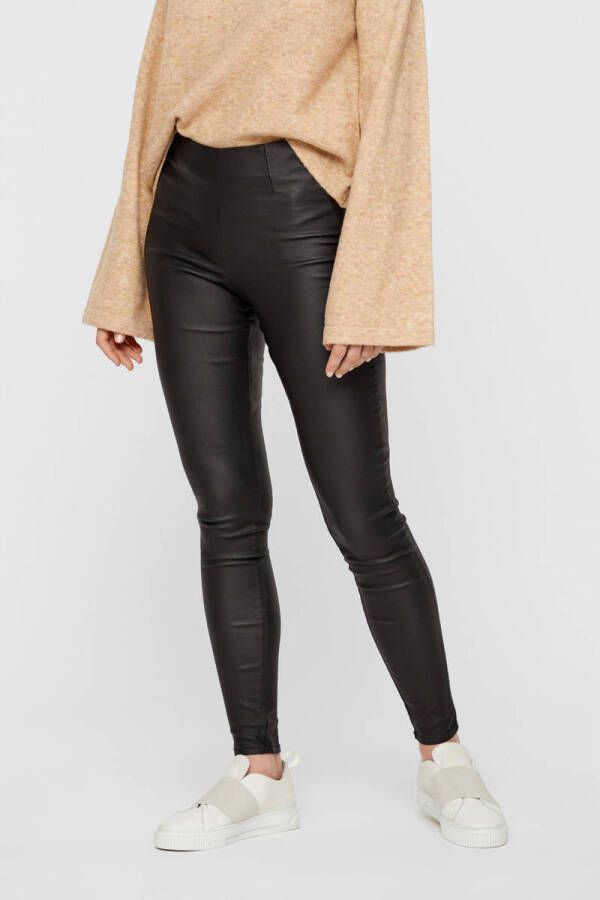 Pieces Imitatieleren broek PCSKIN PARO HW COATED LEGGINGS NOOS BC - Foto 2